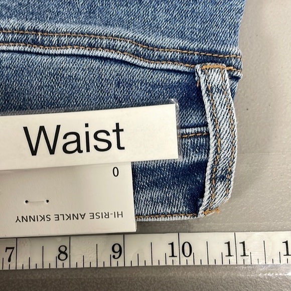 Insane Gene Jeans NWT Hi-Rise Ankle Skinny Medium Wash Blue Denim Size 0 / 23 - Picture 11 of 13